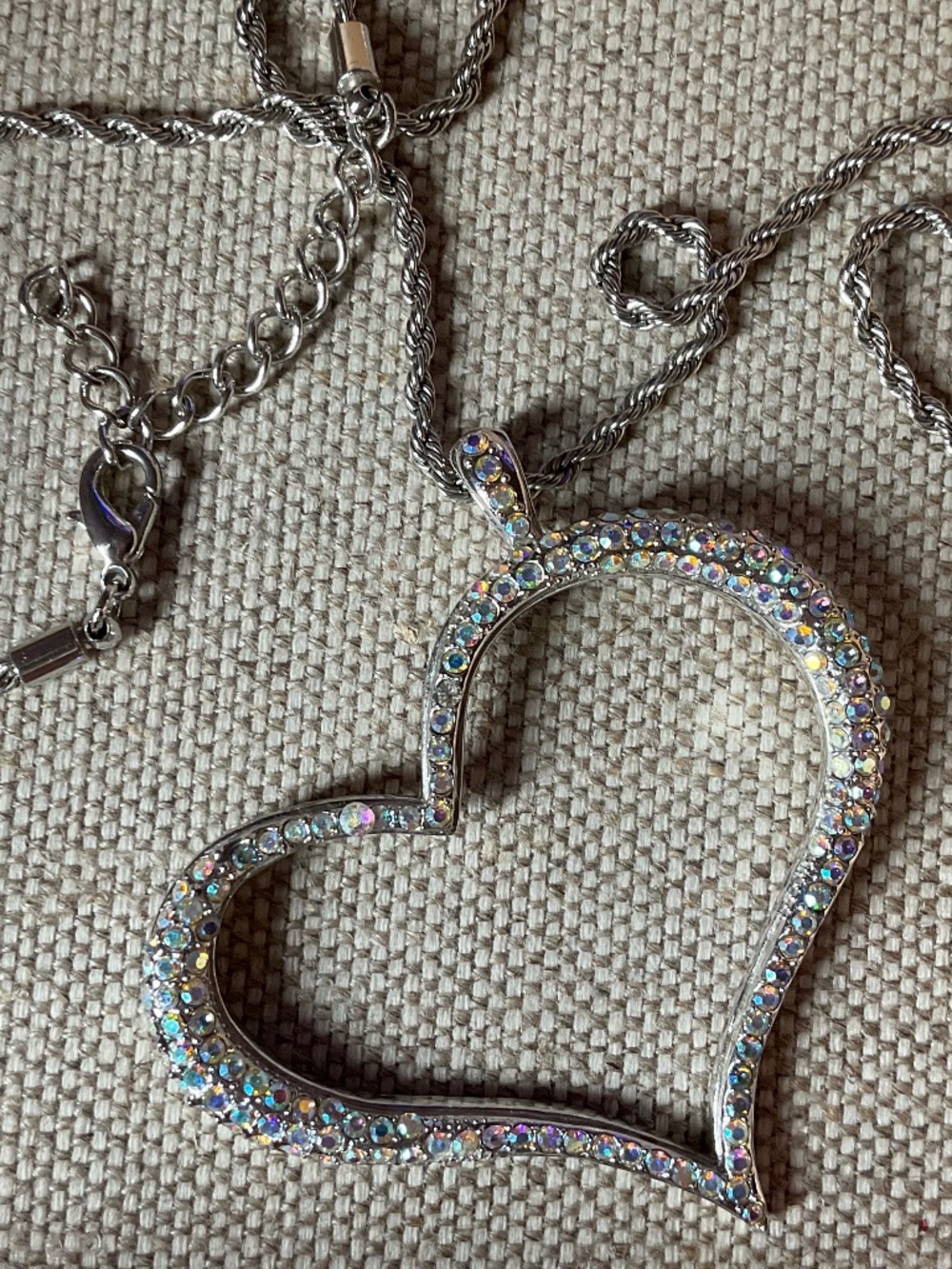 Suzanne Somers Aurora Borealis Pavé Crystal Pendant Necklace